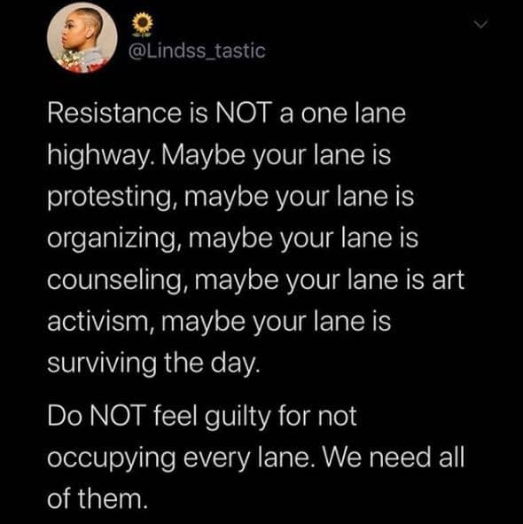 Resistance is NOT a one lane highway. 
